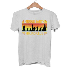 Middle Earth Hiking Club Frodo Gandaf Adult funny Grey T-Shirt