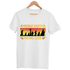 Middle Earth Hiking Club Frodo Gandaf Adult funny White T-Shirt