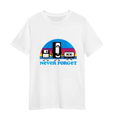 Vintage Never Forget Shirt Funny Retro Floppy Disk Tee T-Shirt Nostalgia t-shirt 8-bit Gaming Unisex White T-Shirts