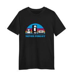 Vintage Never Forget Shirt Funny Retro Floppy Disk Tee T-Shirt Nostalgia t-shirt 8-bit Gaming Unisex Black T-Shirts