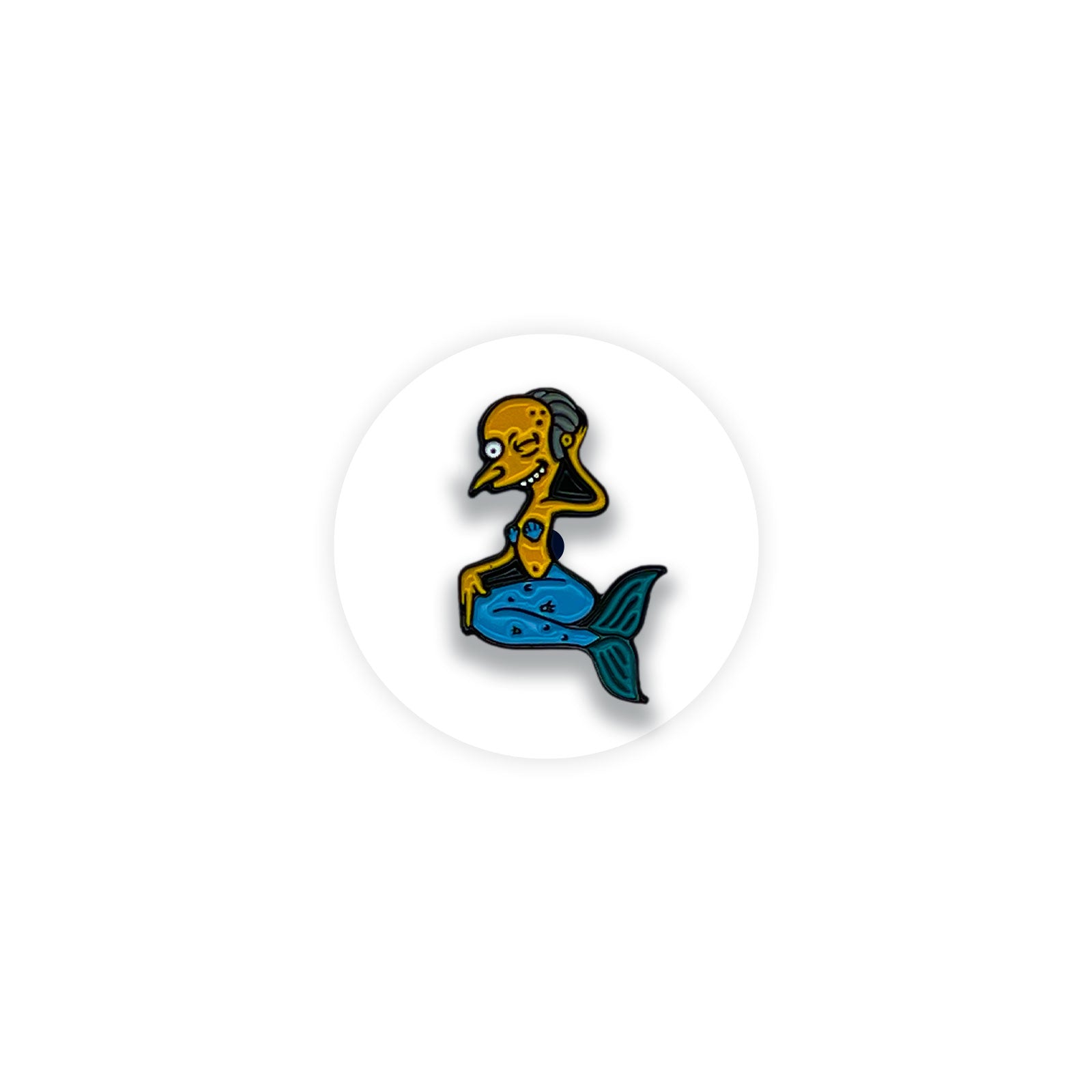 The Simpsons Mr Burns Casino Mermaid Monty Burns Enamel Pin Badge - Kuzi Tees
