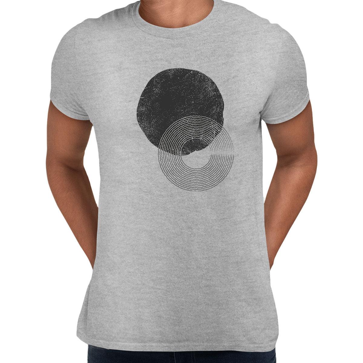 Geometric Circle Print T-Shirt Abstract Short Sleeve Round Neck Funny Tee Tops Unisex T-shirt - Kuzi Tees
