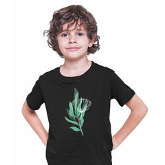 Botanical Summer Colorful Art Print Plant Short Sleeve Abstract T-shirt for Kids - Kuzi Tees