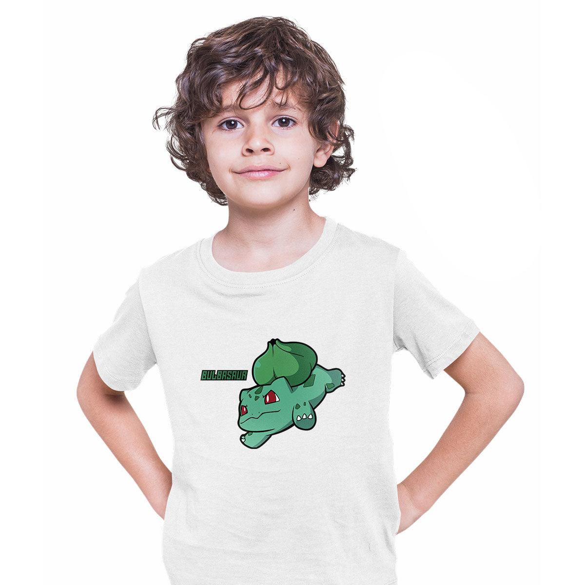 Bulbasaur Pokemon Go Kids T-Shirt Printed Manga Japan Birthday Gift Boys Top T-shirt for Kids - Kuzi Tees