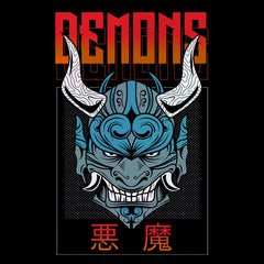 Chinese demon Street Festive Scary Art T-shirt for Kids - Kuzi Tees