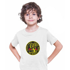 Cobra Kai T-shirt Karate Kid Movie Kung Fu Martial Arts Retro Gift Top Kids T-Shirt - Kuzi Tees