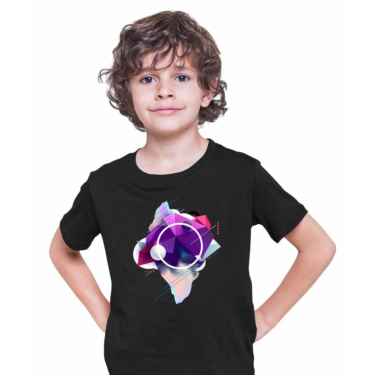 Fluid 3D T-Shirt Mixed Shapes Abstract Design Birthday Gift Funny T-shirt for Kids - Kuzi Tees