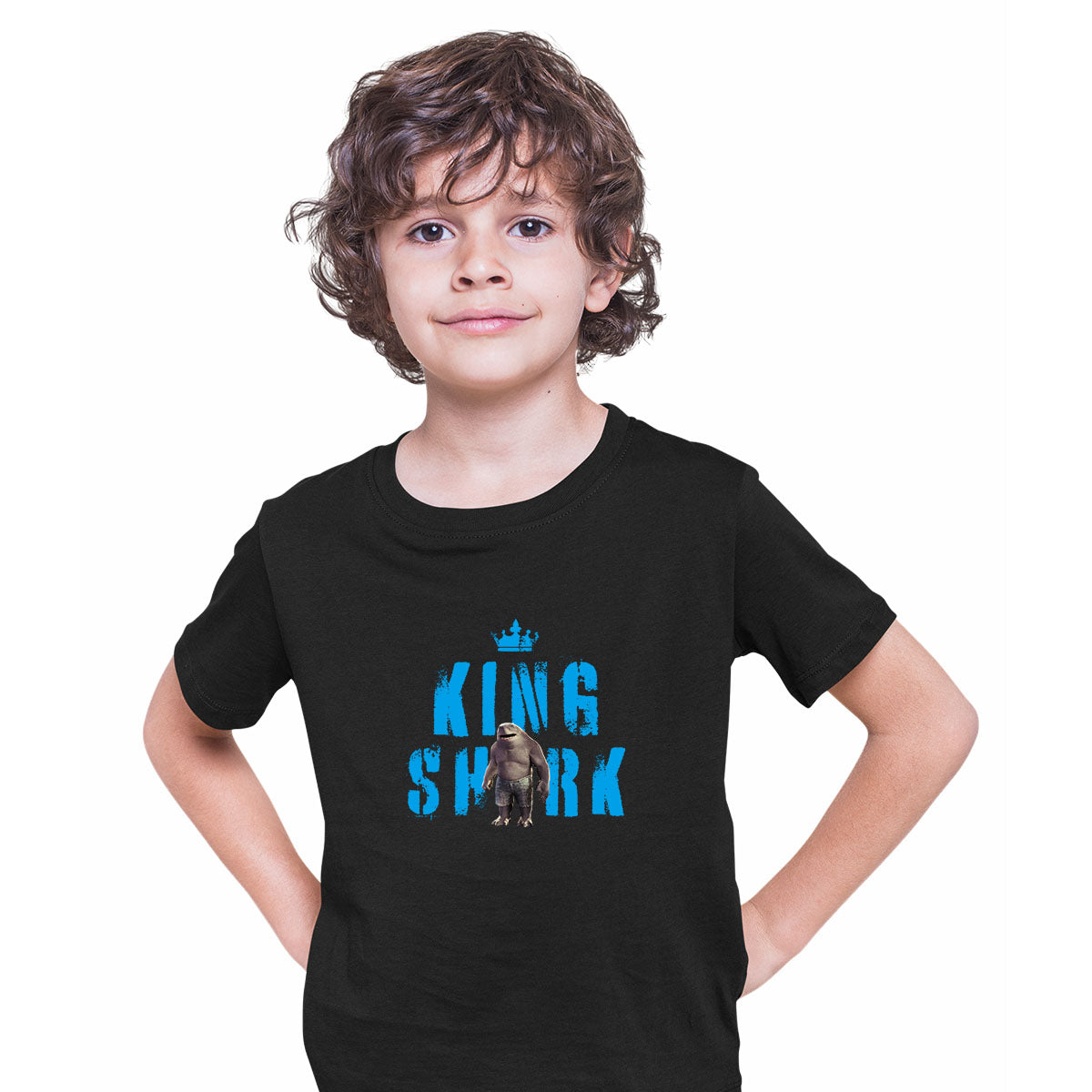 King Shark DC Funny Suicide Squad Typography Movie T-shirt for Kids - Kuzi Tees