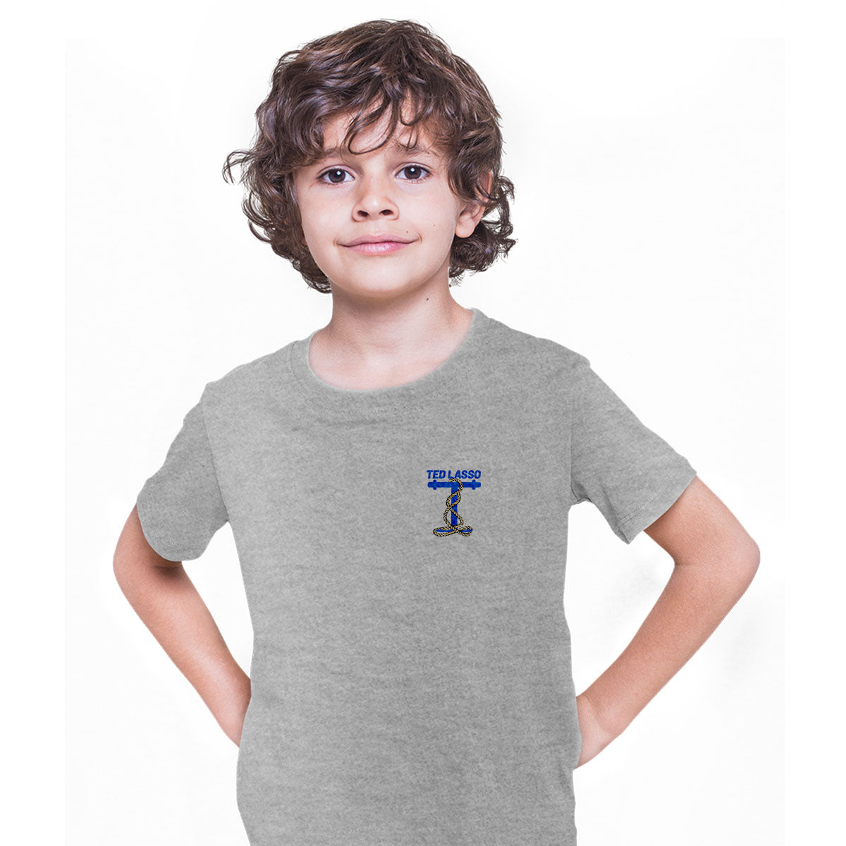 Ted Lasso Movie Tee Logo Football Funny Joke Gift Kids Typography T-shirt for Kids - Kuzi Tees