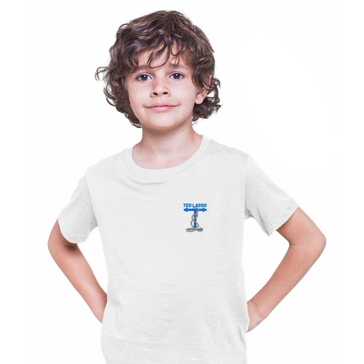 Ted Lasso Movie Tee Logo Football Funny Joke Gift Kids Typography T-shirt for Kids - Kuzi Tees