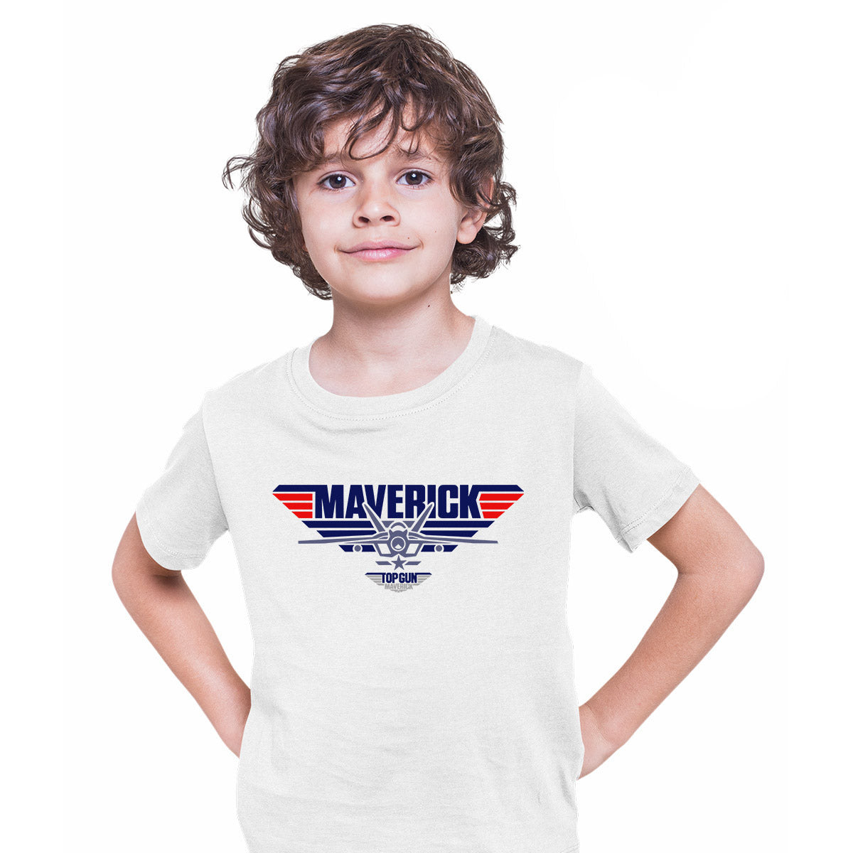 Top Gun Maverick Plane Logo T-shirt Movie Gift For Fan Kids T-shirt White