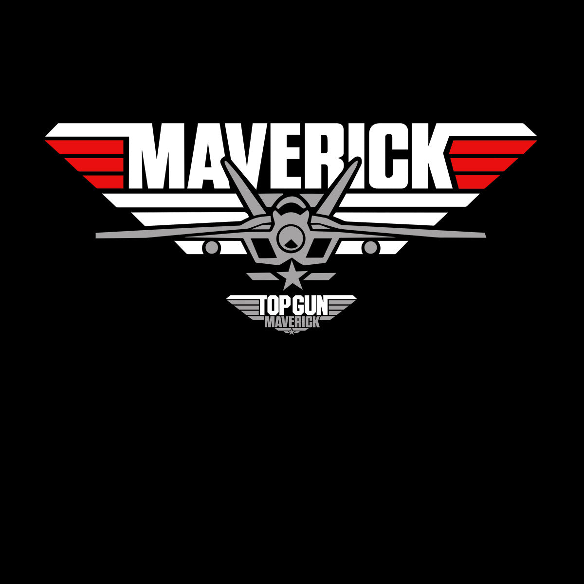 Top Gun Maverick Plane Logo T-shirt Movie Gift For Fan Kids T-shirt black