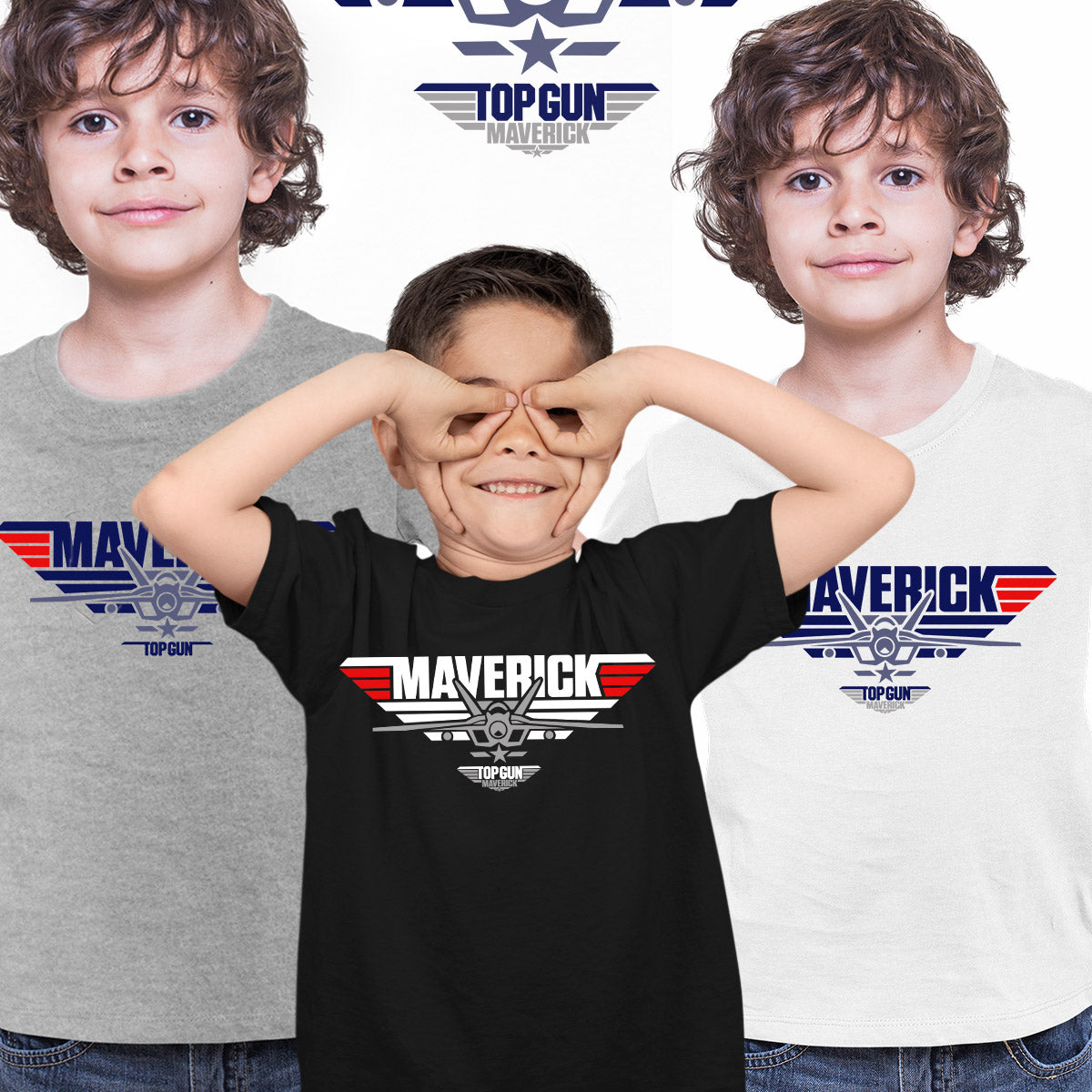 Top Gun Maverick Plane Logo T-shirt Movie Gift For Fan Kids T-shirt
