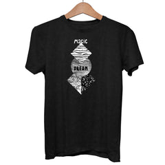 Abstract geometry shapes Black T-shirt