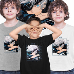 Jujutsu Kaisen Satoru Gojo Anime Graphic Japanese Manga Gift T-shirt for Kids