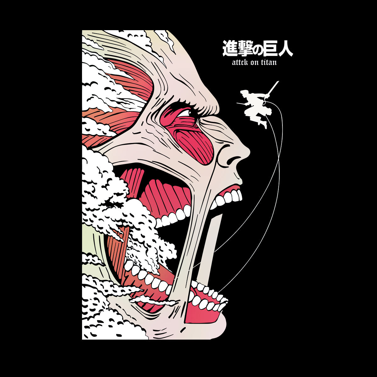 Attack On Titan Levi Ackerman Fights Colossal Titan Anime Manga Adult Unisex Tee
