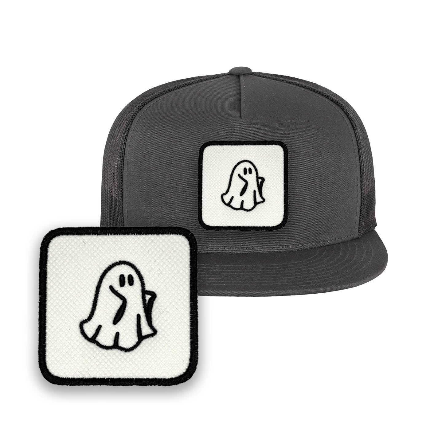 Spooky Ghost Cap Embroidered Halloween Baseball Hat by Forge Bros