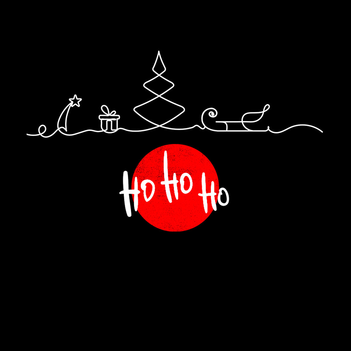 Christmas Ho Ho Ho Funny Black T-shirt