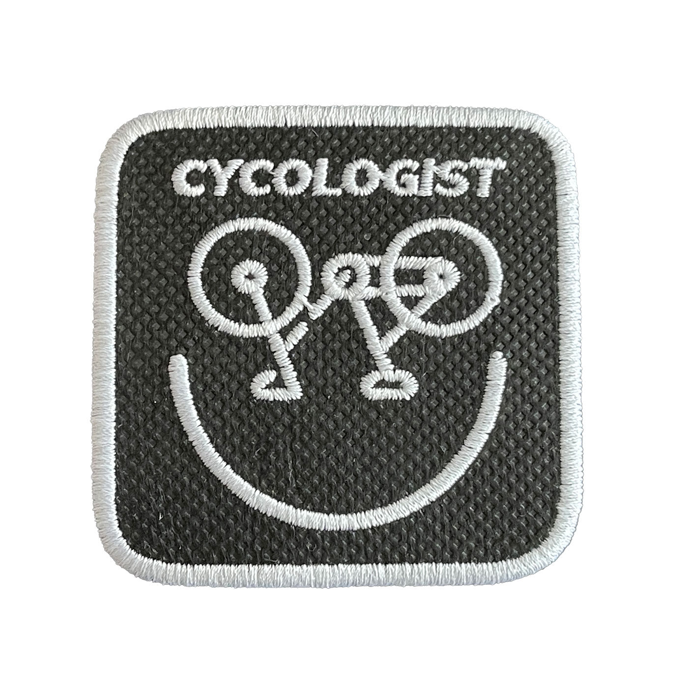 Cycologist Cap Embroidered Velcro Patch Bike Hat Black, White, Grey