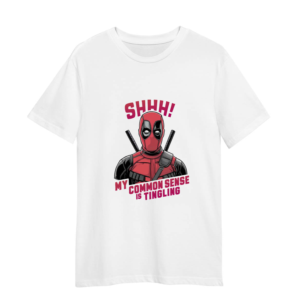 Dead Pool White T-shirt Movie Funny Sarcastic 