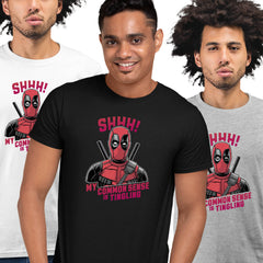 Dead Pool Black T-shirt Movie Funny Sarcastic 