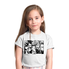 Death Note Characters Japanese Anime Manga White T-shirt for Kids