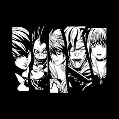 Death Note Characters Manga Black T-shirt Light Yagami Ryuk Misa Amane 