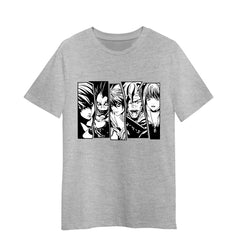 Death Note Characters Manga Grey T-shirt Light Yagami Ryuk Misa Amane 
