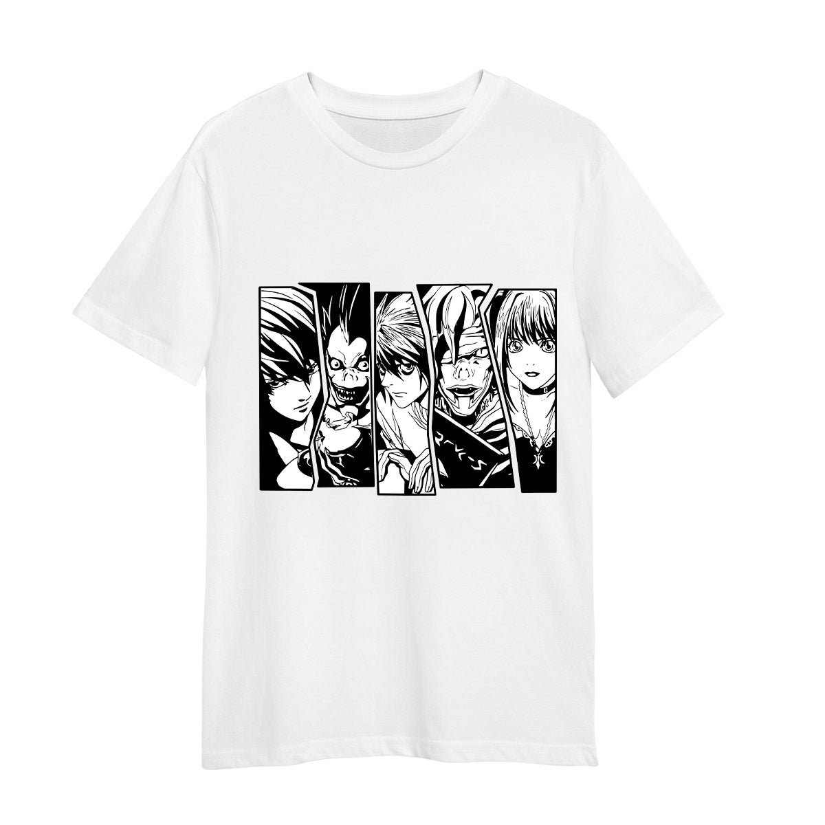 Death Note Characters Manga White T-shirt Light Yagami Ryuk Misa Amane 