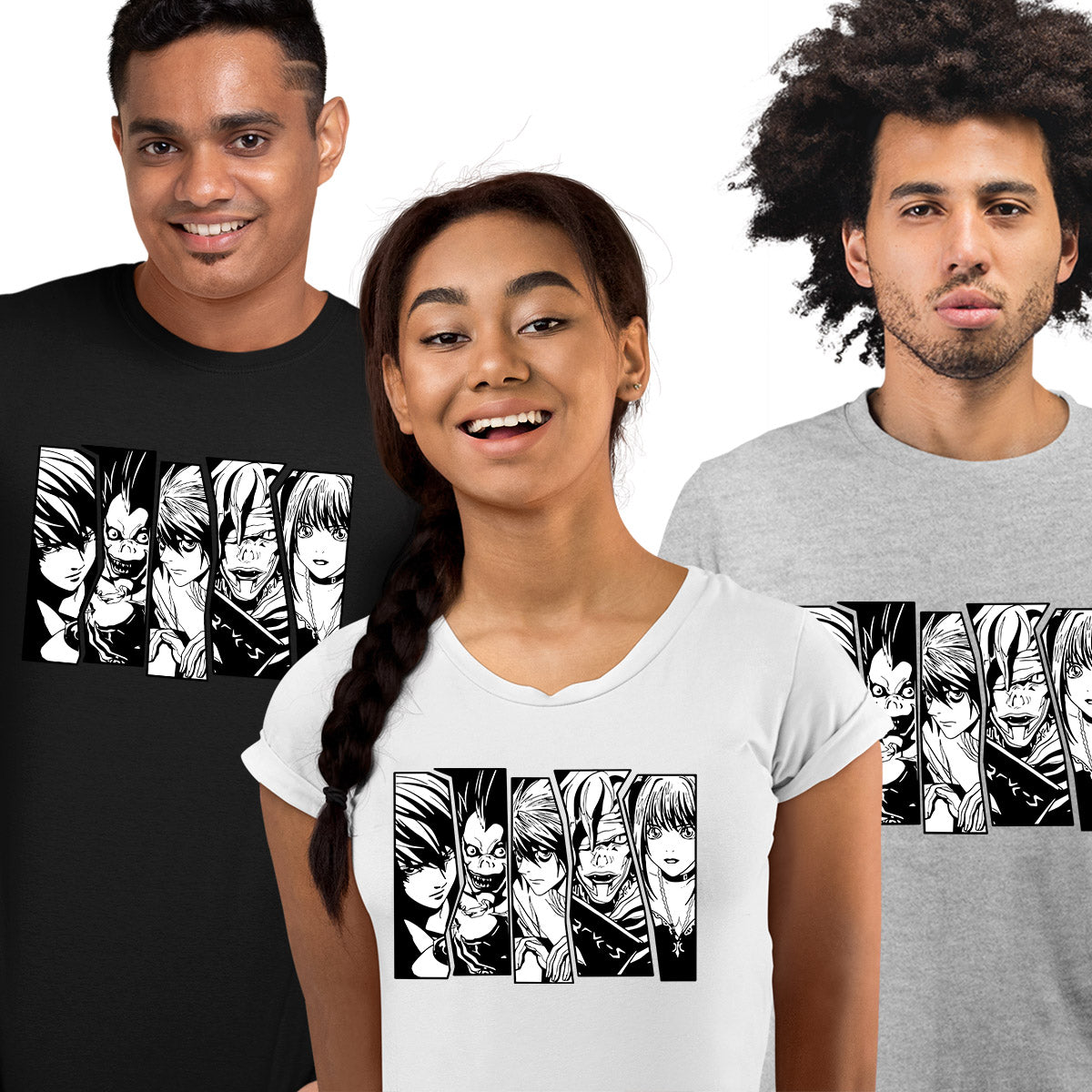 Death Note Characters Manga T-shirt Light Yagami Ryuk Misa Amane 