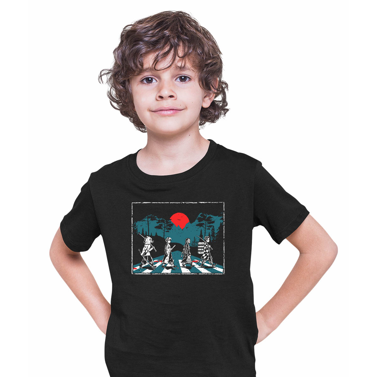 Demon Slayer Abbey Road Tanjiro Nezuko Zenitsu Inosuke Tee T-shirt for Kids