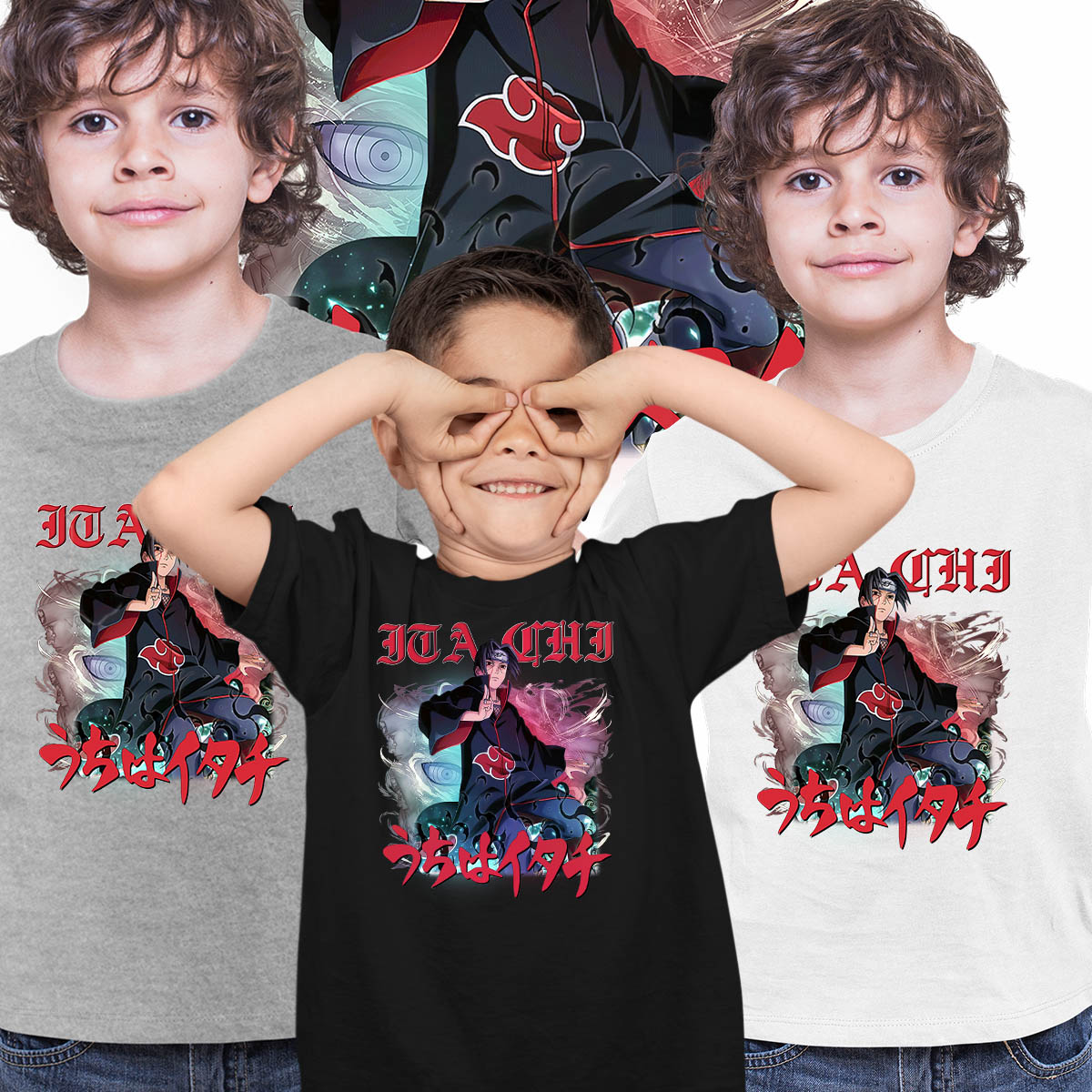 Demon Slayer Demon Hunter Squad Tanjiro Japanese Anime Manga T-shirt for Kids