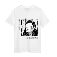 Demon Slayer Kimetsu no Yaiba Kamado Nezuko Adult Unisex White T-shirt