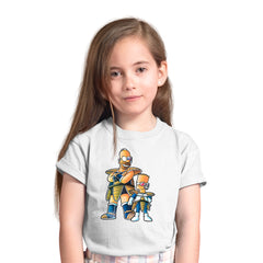 Dragon Bart Simpson And Dragon Ball Anime Manga White T-shirt for Kids