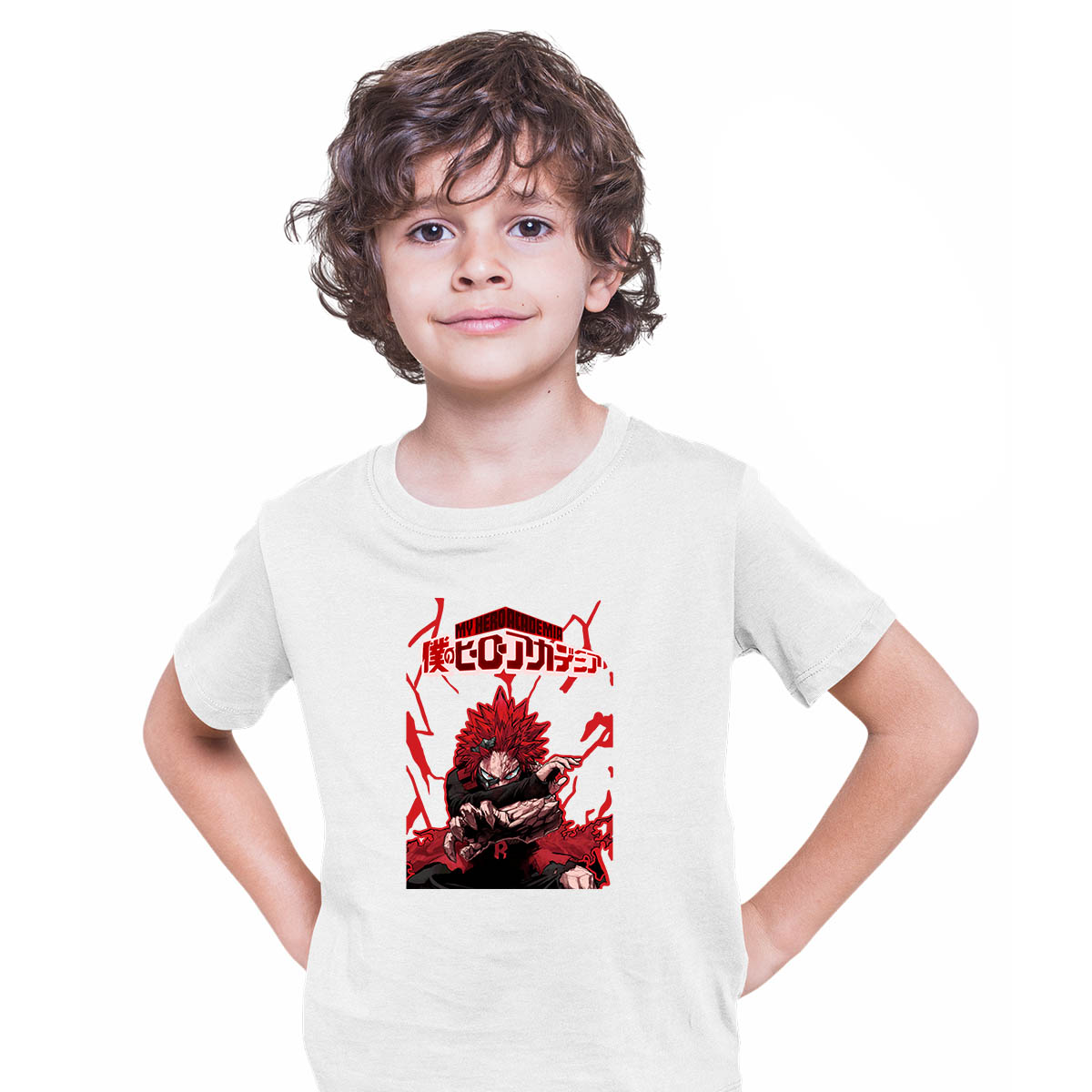 Yokai Funny Evil Anime Boy With Three Eyes Japanese Anime Manga White T-shirt for Kids