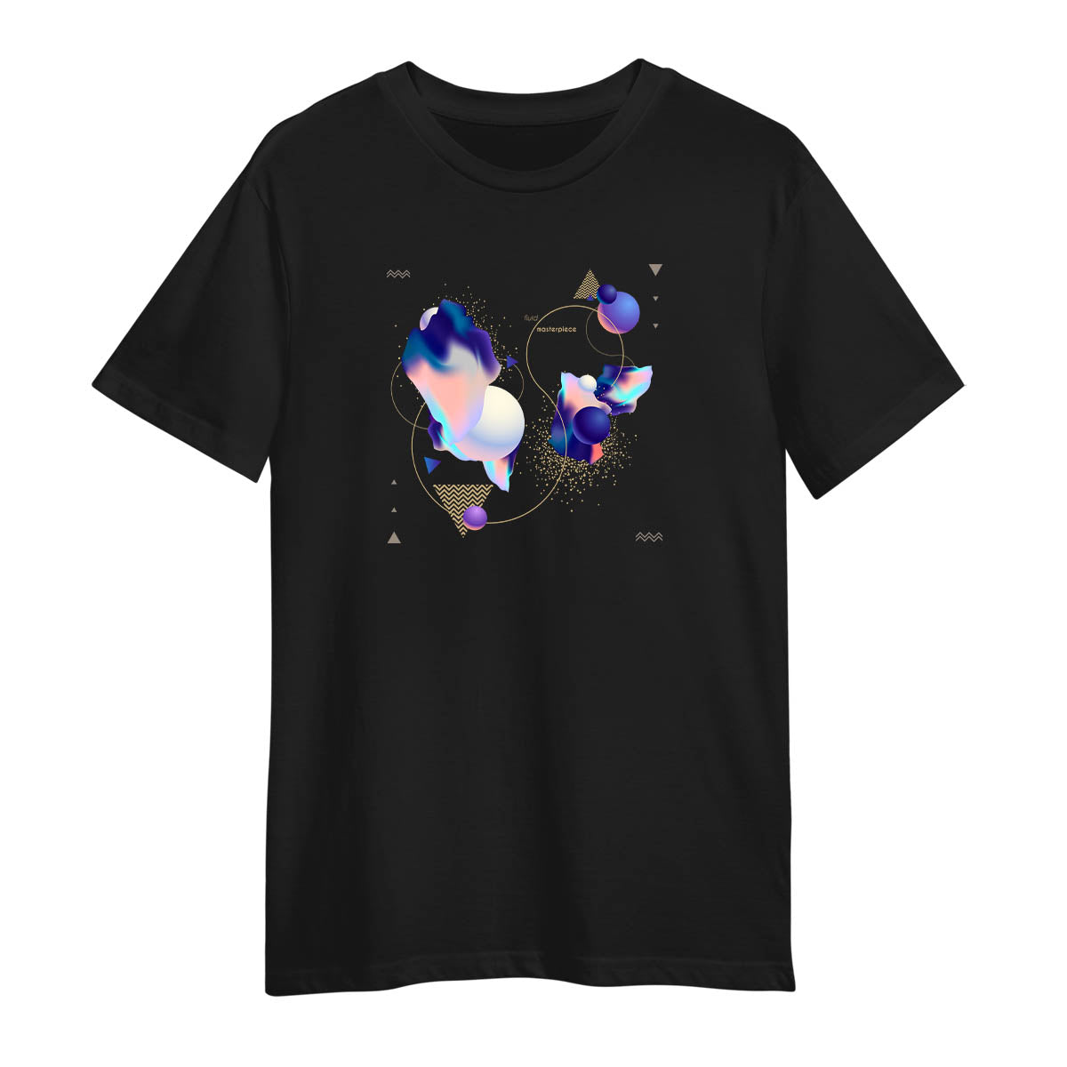 Fluid Masterpiece Unique Abstract & Surreal Crew Neck Unisex T-Shirt Design