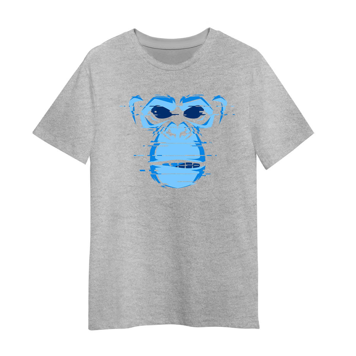 Abstract Glitchy Chimp T-Shirt – Cool Graphic Tee with Attitude, Unisex Design