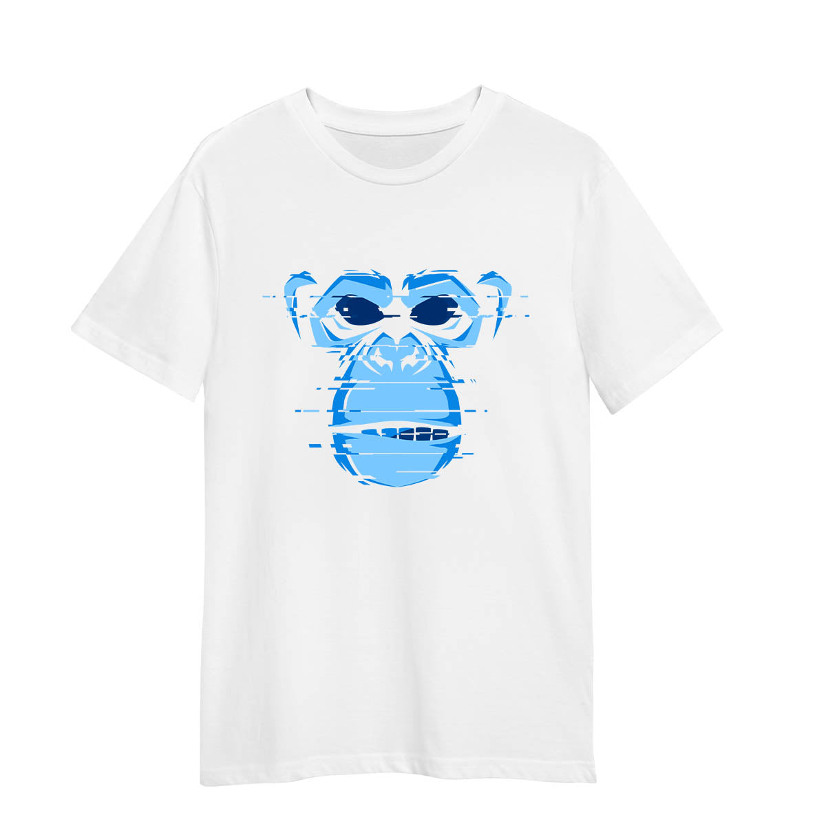 Abstract Glitchy Chimp T-Shirt – Cool Graphic Tee with Attitude, Unisex Design