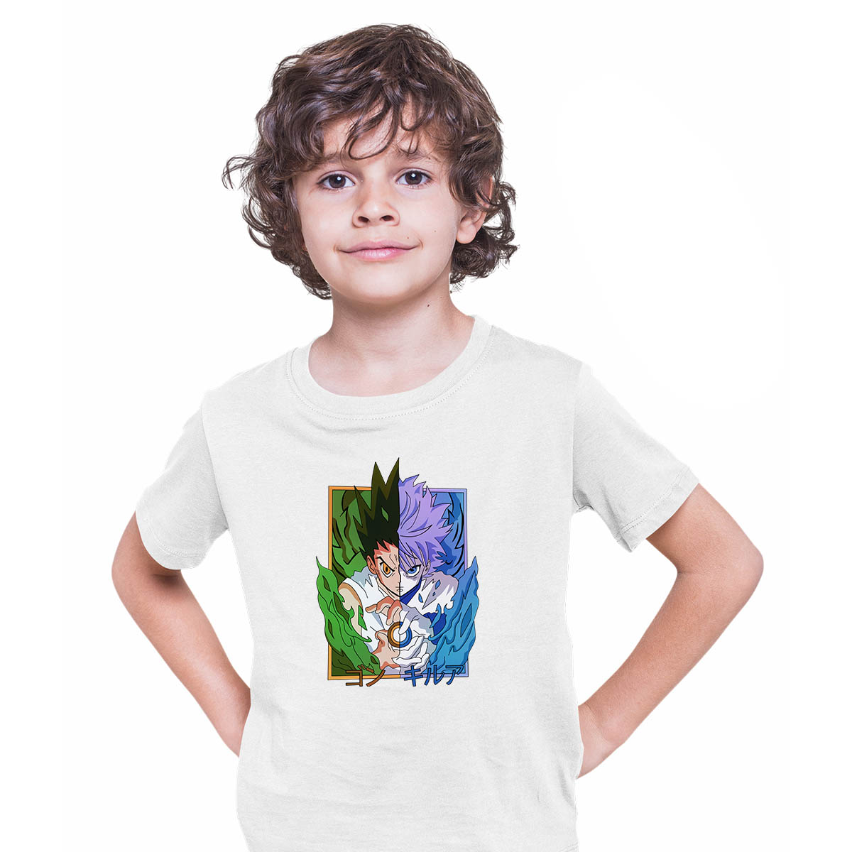 Gon Freecss And Killua Zoldyck Hunter x Hunter Anime Manga White T-shirt for Kids