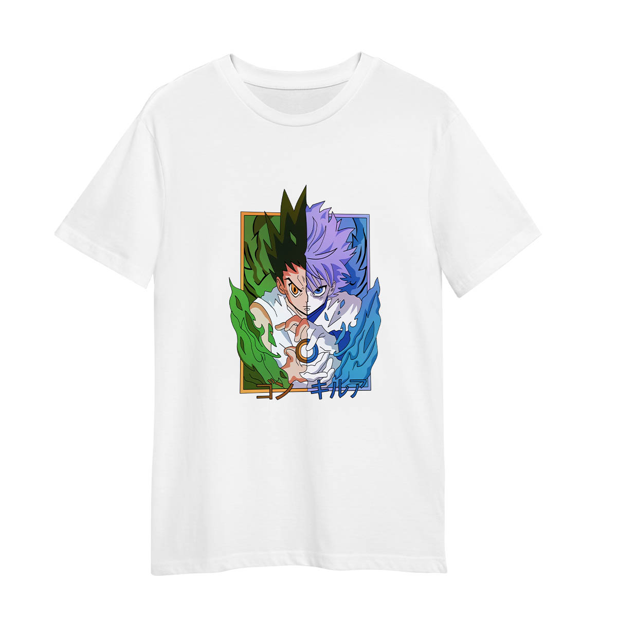 Gon Freecss And Killua Zoldyck Hunter x Hunter Anime Manga Adult Unisex White T-shirt
