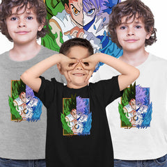 Gon Freecss And Killua Zoldyck Hunter x Hunter Anime Manga Black T-shirt for Kids