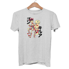 Hunter x Hunter Killua And Gon Anime Japanese Manga Adult Unisex Grey T-shirt