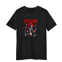 Itachi Uchiha Naruto Japanese Manga Anime Series Graphic Art Adult Unisex Black T-shirt