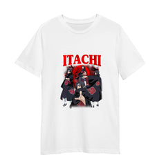 Itachi Uchiha Naruto Japanese Manga Anime Series Graphic Art Adult Unisex White T-shirt