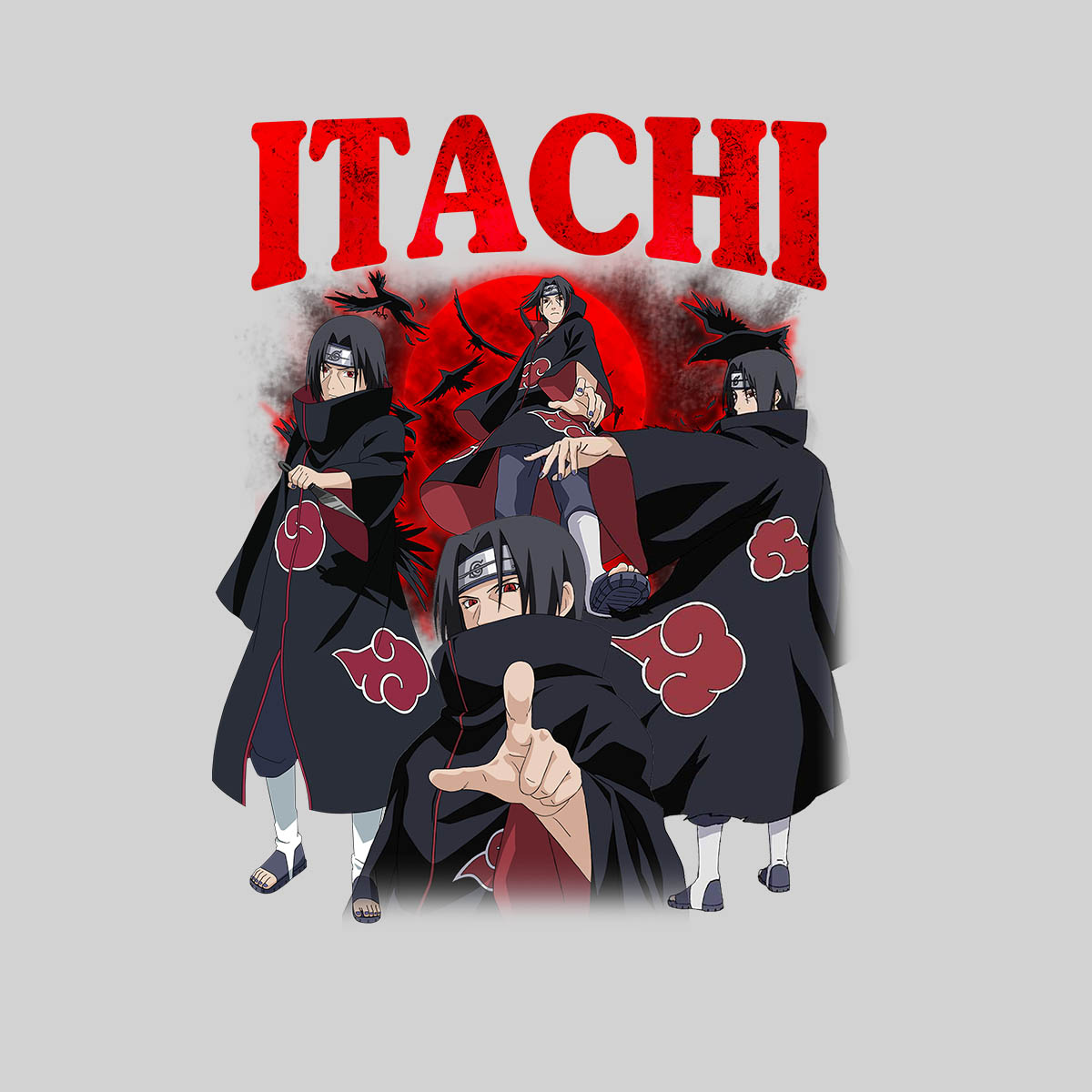 Itachi Uchiha Naruto  Series Graphic Art Japanese Manga Anime T-shirt for Kids