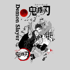 Japanese Anime Demon Slayer Tanjiro And Nezuko Kimetsu no Yaiba Adult Unisex T-shirt