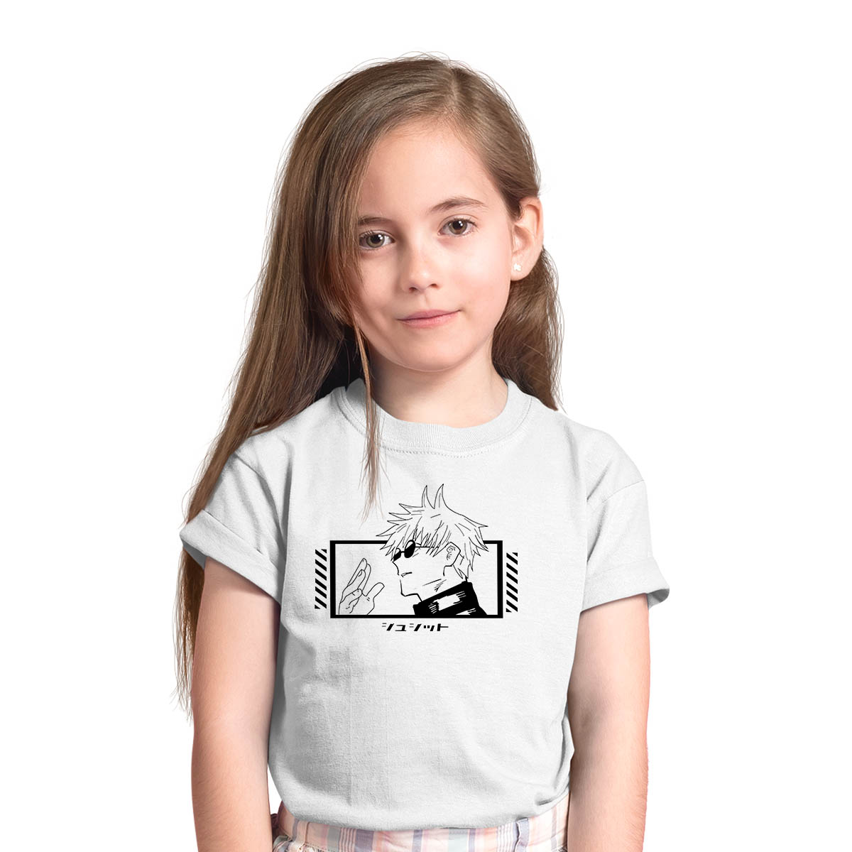 Jujutsu Kaisen Satoru Gojo Anime Manga White T-shirt for Kids