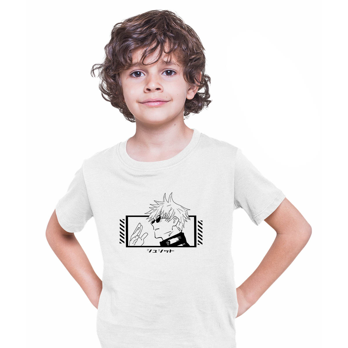 Jujutsu Kaisen Satoru Gojo Anime Manga White T-shirt for Kids