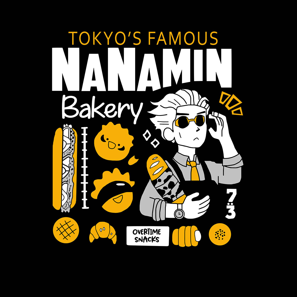 Jujutsu Kaisen Tokyo's Famous Nanamin Bakery Anime Manga T-shirt for Kids