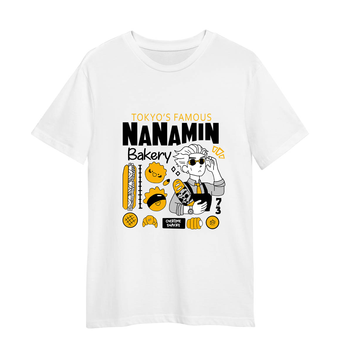 Jujutsu Kaisen Tokyo's Famous Nanamin Bakery Adult Unisex White T-shirt